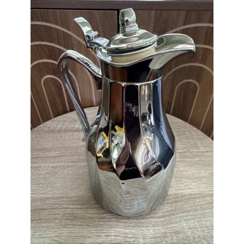 Alfi 185GN Glass Vacuum Insulated Chrome Carafe Drink Pitcher 1 Liter.